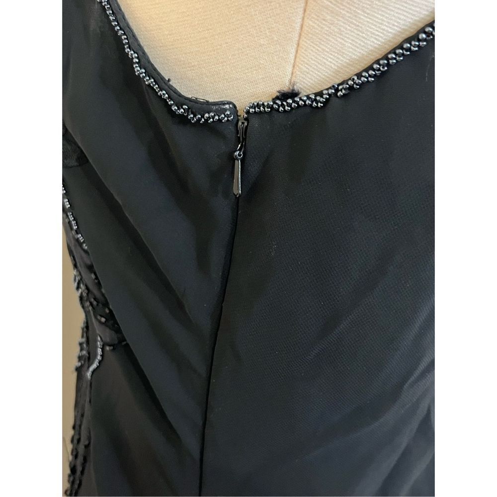 Night Scene Y2K Black Beaded Formal Dress L - Picture 6 of 11